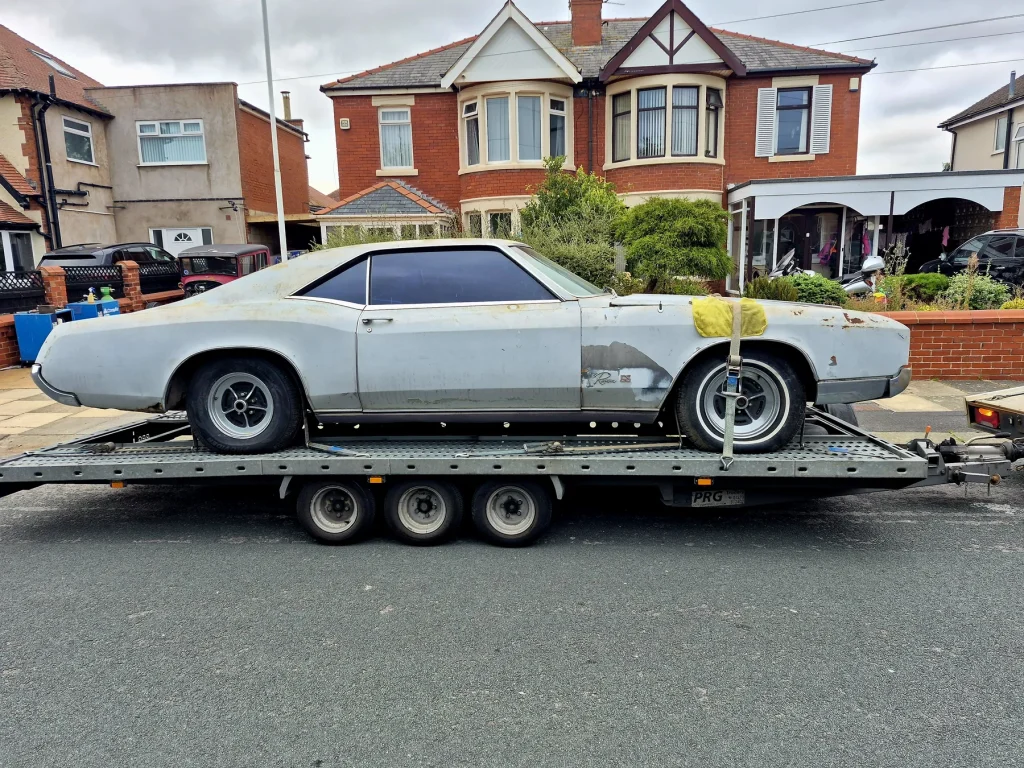 Buick Riviera American classic car transport by WS Logistics, Lancashire and the North West